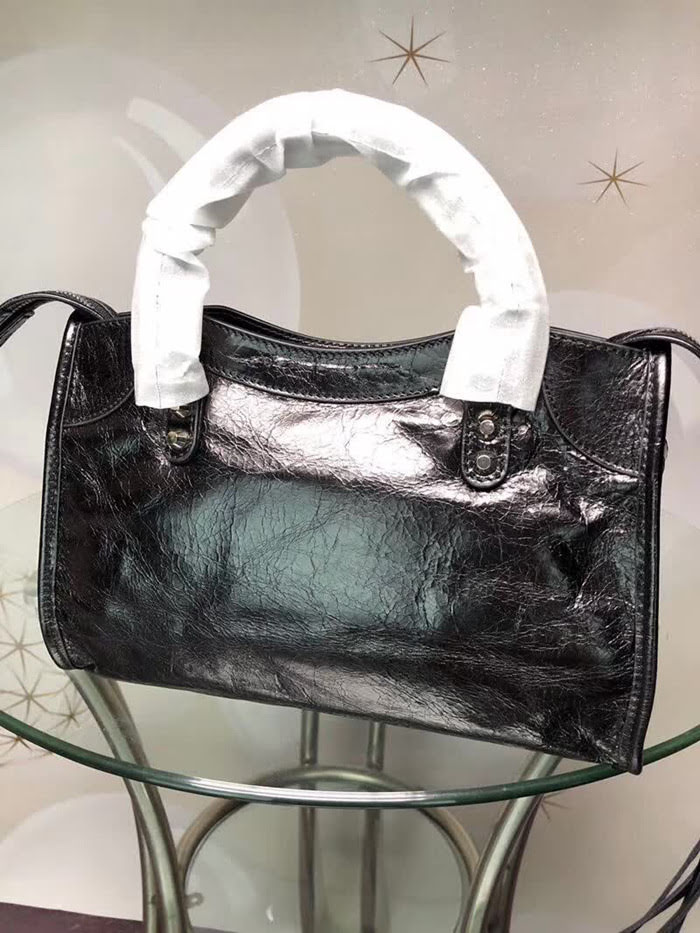 BALENCIAG巴黎世家 義大利進口 原版油蠟頭層牛皮 香皮小銀釘  BL1333